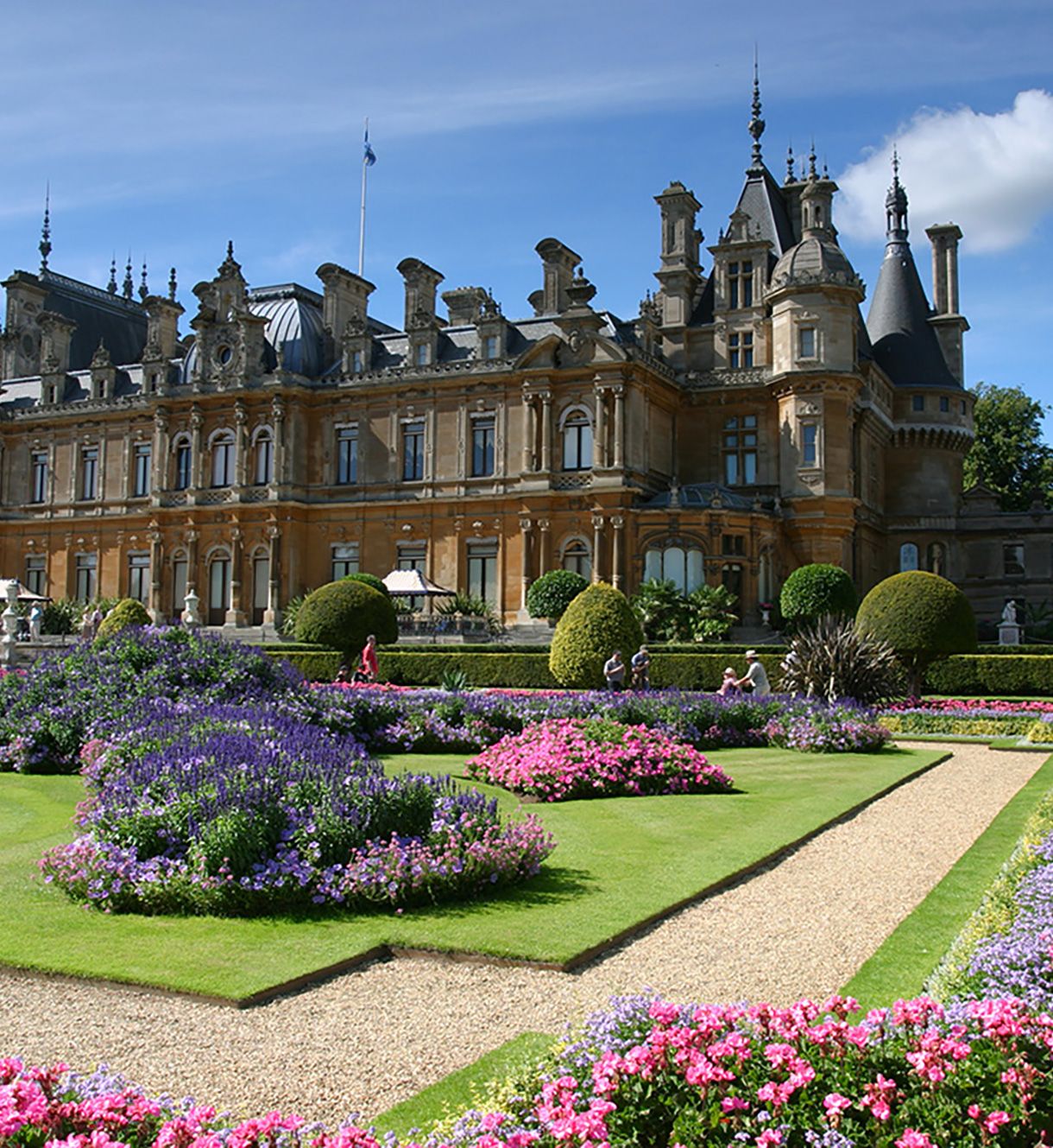 An ostentatious manor indicative of royalty and lovely to behold.